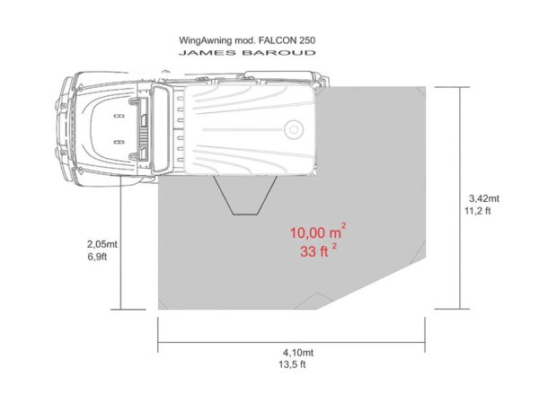 Store latéral 270° Falcon 250 côté gauche – Image 6